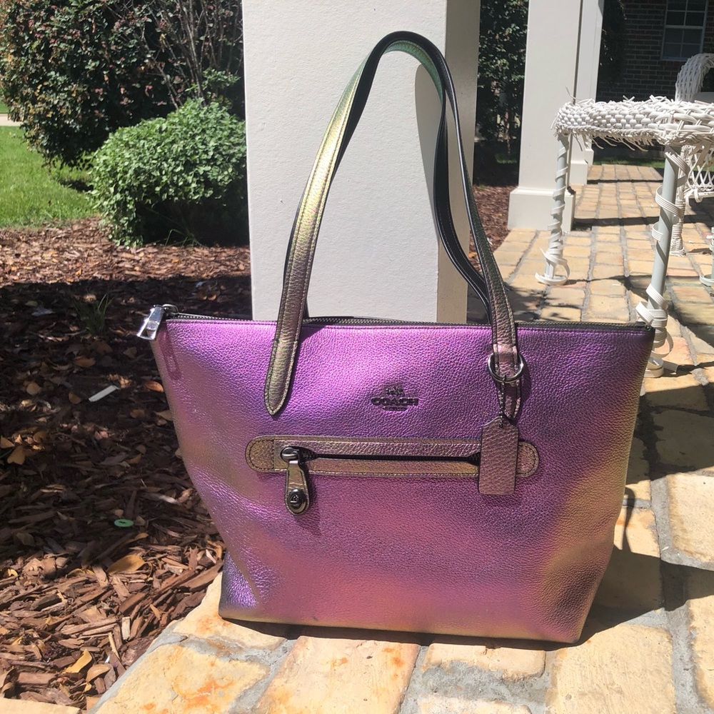 Coach Iridescent Pink Tote - Picture 4 of 15
